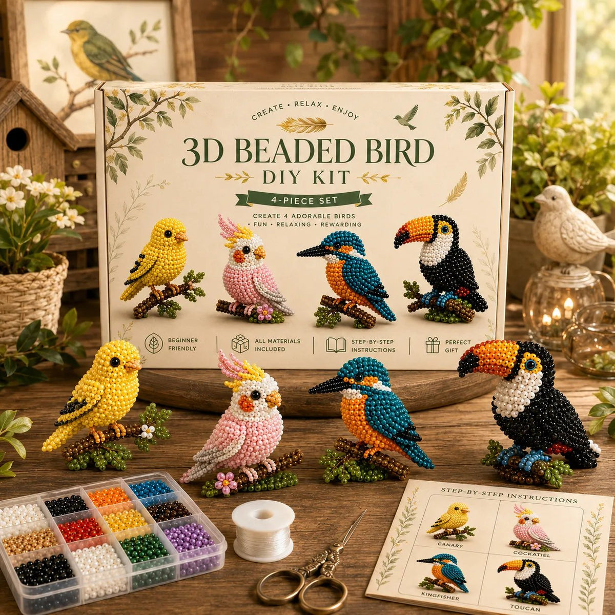🎉✨ Creative Beaded Mini World 3D DIY Kit Collection