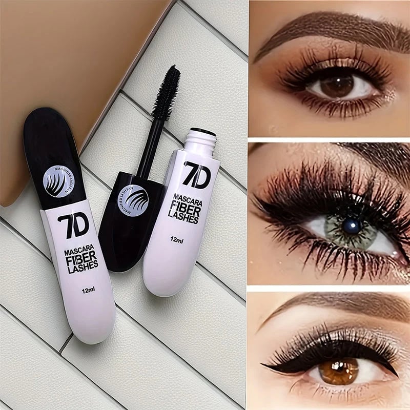 🎉👁️✨ 7D Waterproof Fiber Mascara – Instantly Lifts, Lengthens & Volumizes!