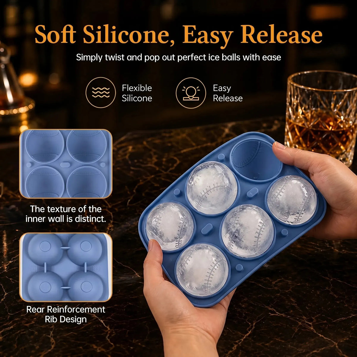 🎉 Baseball Ice Ball Mold