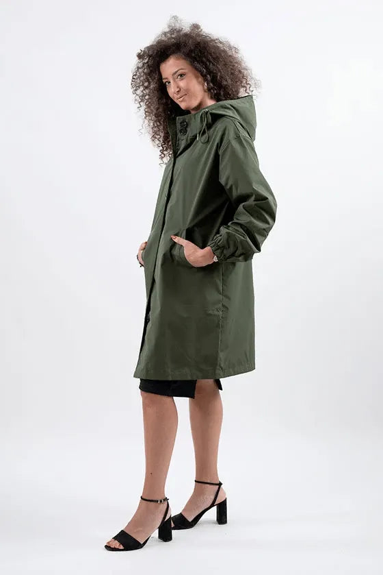 Waterproof  Oversized Hooded Windbreaker Rain Jacket
