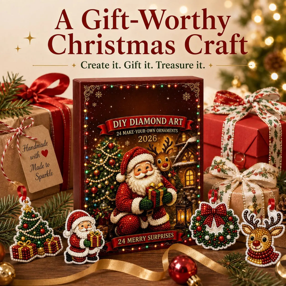 🔥Last Day 49% OFF - 🎄🎅 24 Christmas Ornaments To Make & Hang