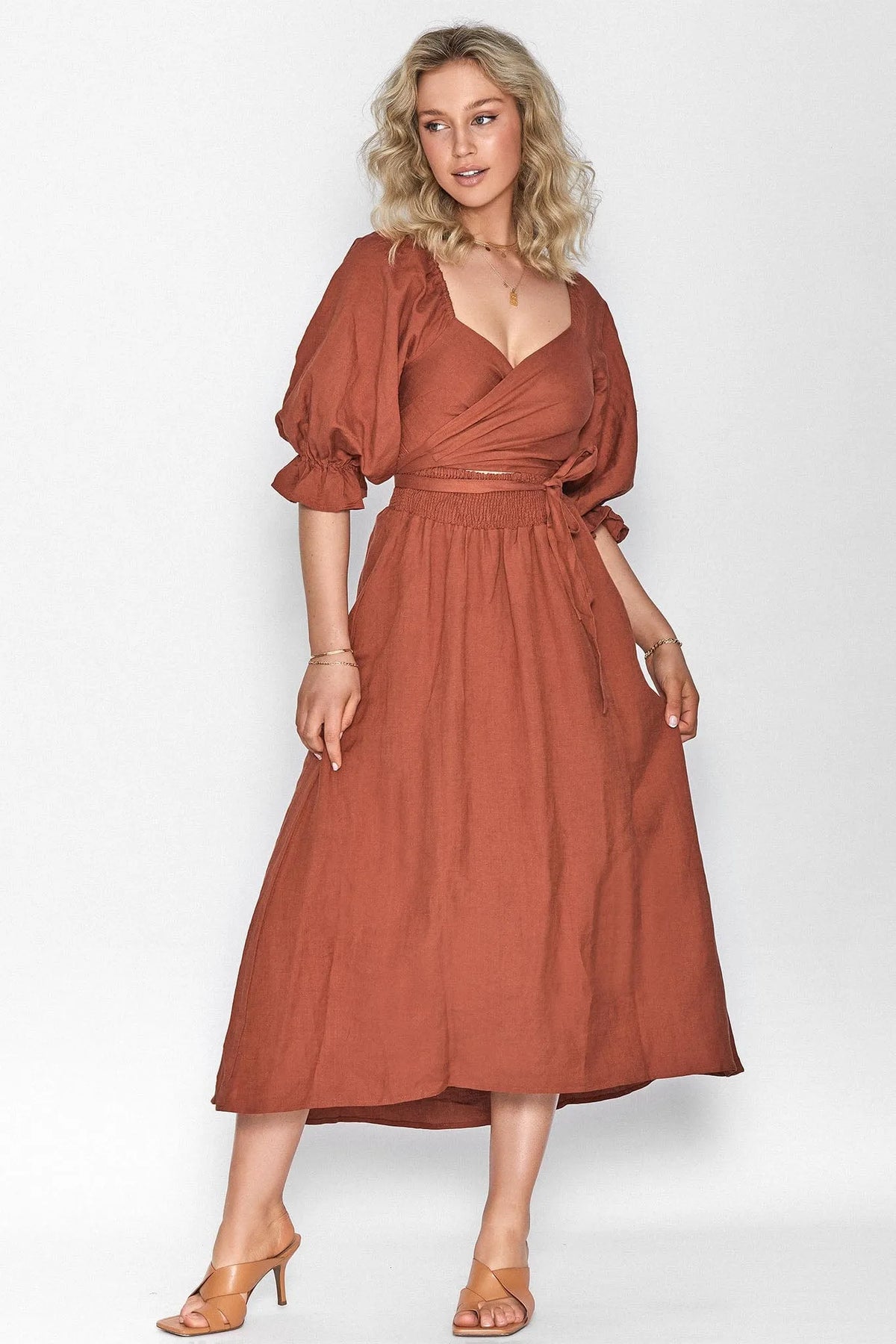 🔥Last Day Promotion - BUY 2 FREE SHIPPING🔥French Ruffled Lantern Sleeves Multi-wear Dress