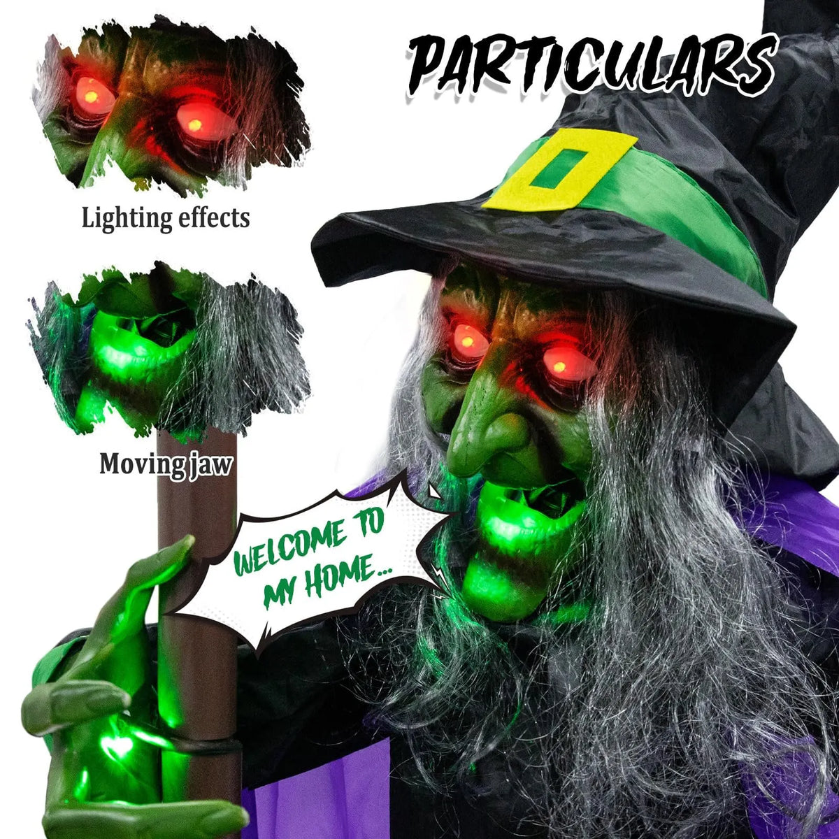 Halloween Decorations Outdoor - 12 ft Hovering Witch