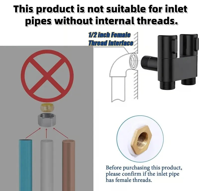 1-In-2-Handheld Out Dual Control Valve Bidet Sprayer for Toilet
