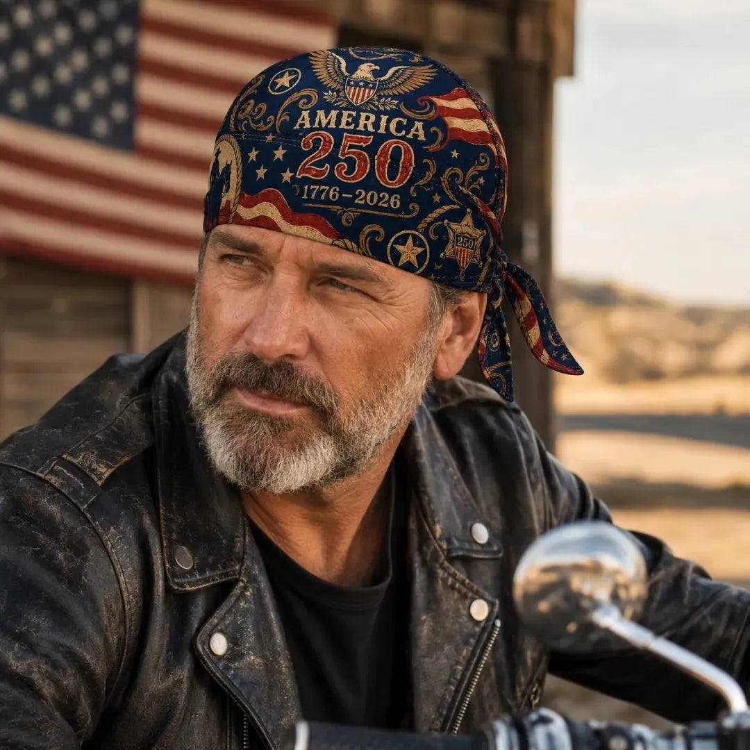 🔥LAST DAY 50% OFF - 🦅America 250 Cycling Pirate Hat / Biker Headwrap🧢