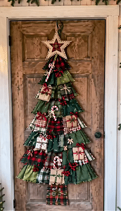 🔥 HOT SALE 🔥🎄Beginner-Friendly DIY Oversized Patchwork Christmas Tree Door Hanging Kit | Complete Kit with All Tools & Step-by-Step Guide Included 💕