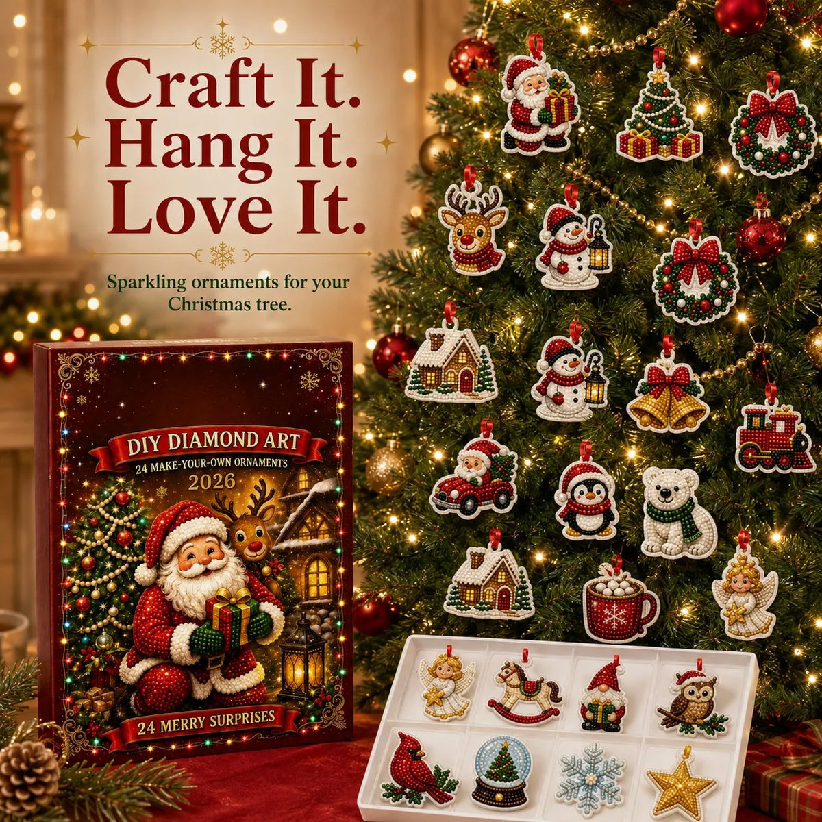 🔥Last Day 49% OFF - 🎄🎅 24 Christmas Ornaments To Make & Hang