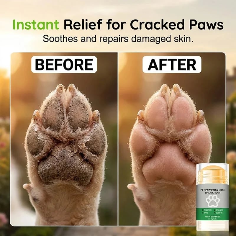 🎉🔥 Moisturizing Pet Paw Balm Stick – Coconut & Beeswax, Lick-Safe, No-Mess 🐾