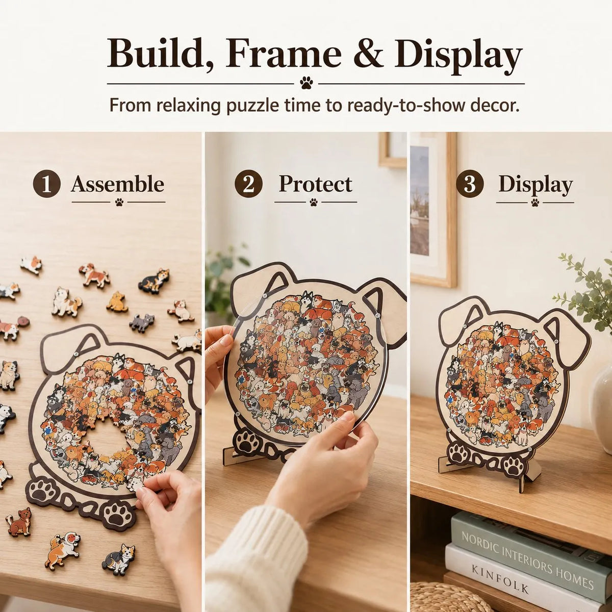 🔥Last Day 49% OFF - 🐶🐱Wooden Dog Jigsaw Puzzle