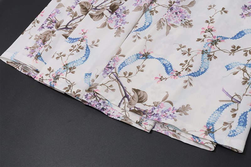 Cream Floral Print Sundress