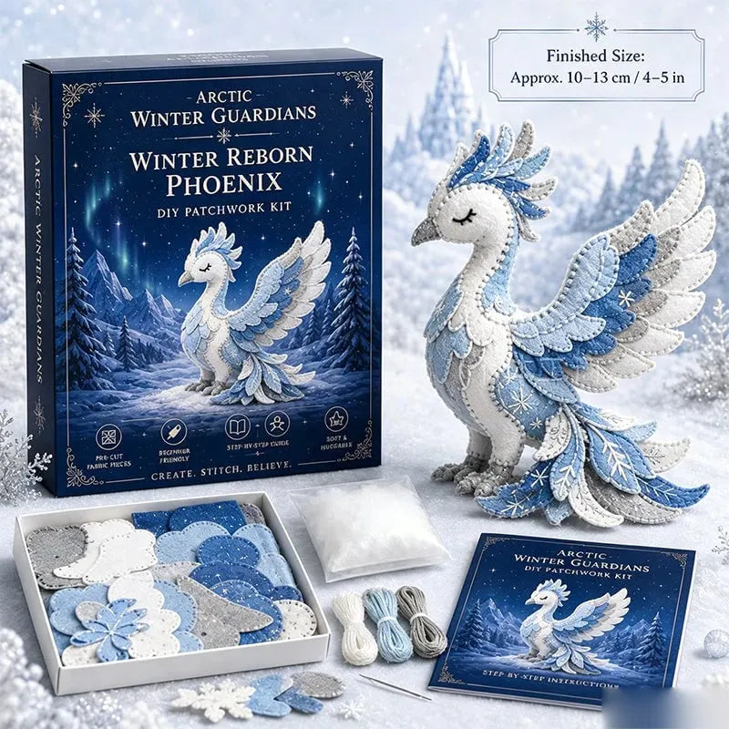 🎉DIY Ice Dragon Felt Patchwork Kit Arctic Winter Guardian Sewing Set