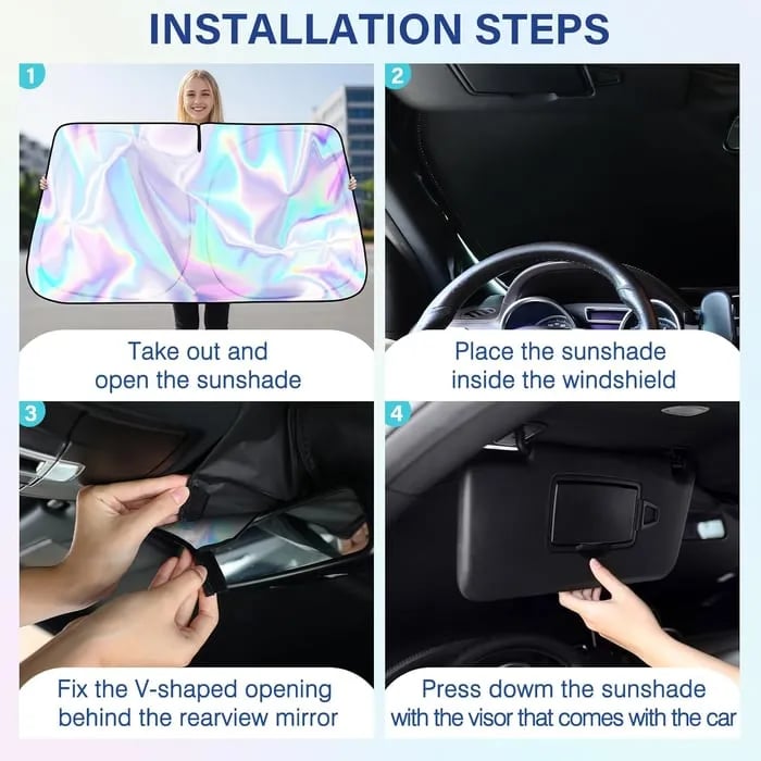🔥HOT SALE🔥🌊2026 Summer Hot Sale-💥2026 Foldable Anti-UV Windshield Sunshade