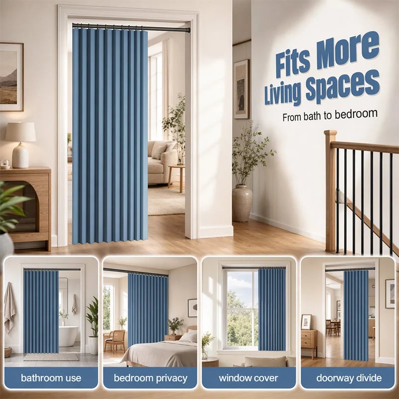 🔥 HOT SALE 🔥⏰🔥LIMITED TIME 49% OFF! ⭐No-Drill Magnetic Accordion Door Curtain