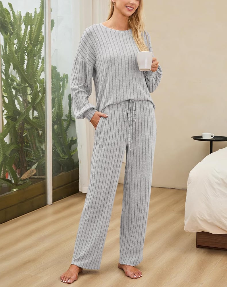Women's Casual Loungewear Cute Long Sleeve Pajama 2-Piece Set