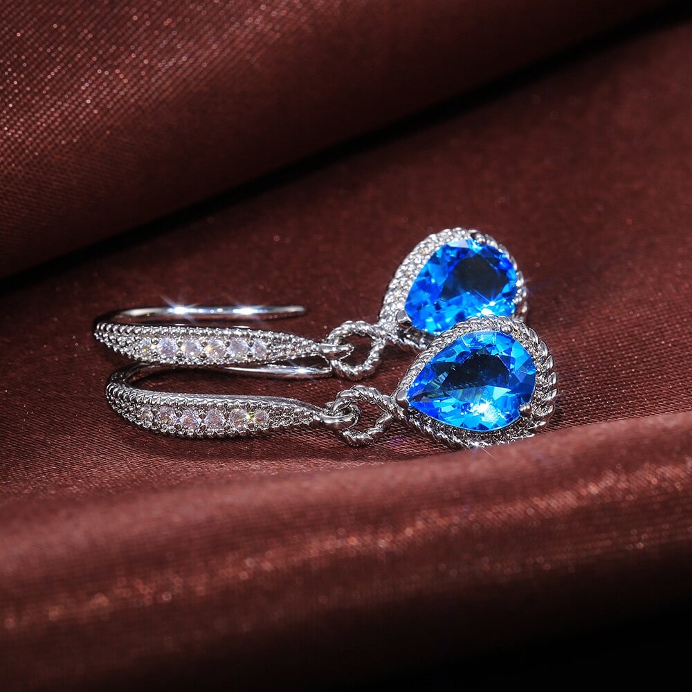 Waterdrop Cube Earrings for Women