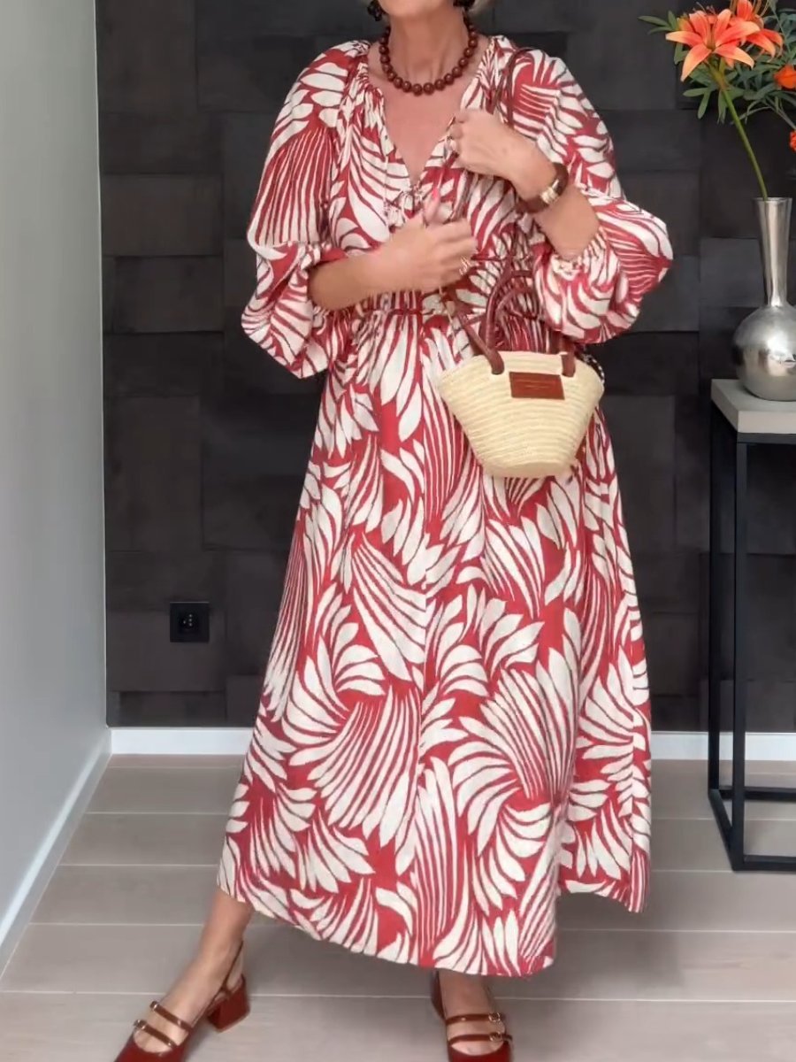 Women's Printed Tie Dress