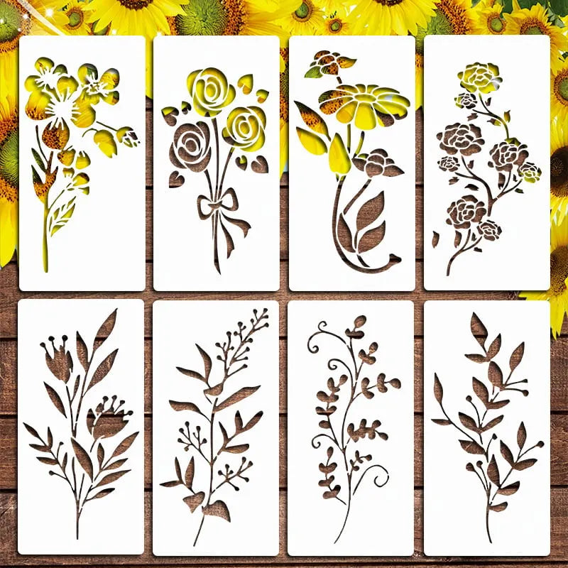 Eptchn Garden Fence Large Flower Stencils-DIY Decoration BloomTrace