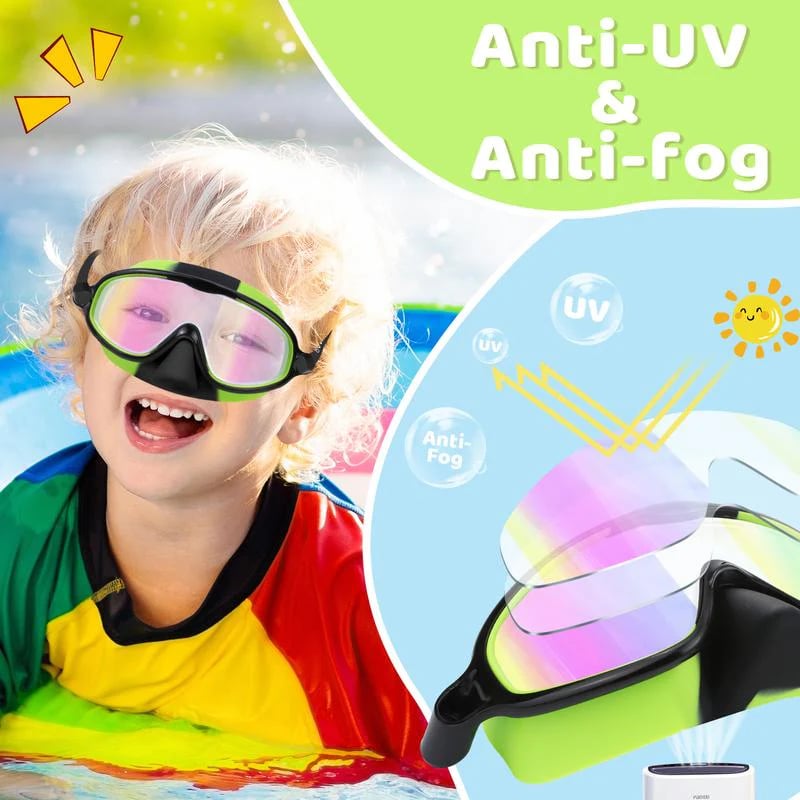 🏊‍♀️ Buy 1 Get 1 Free🏊‍♀️-2026 HD children's large frame waterproof and anti-fog swimming goggles