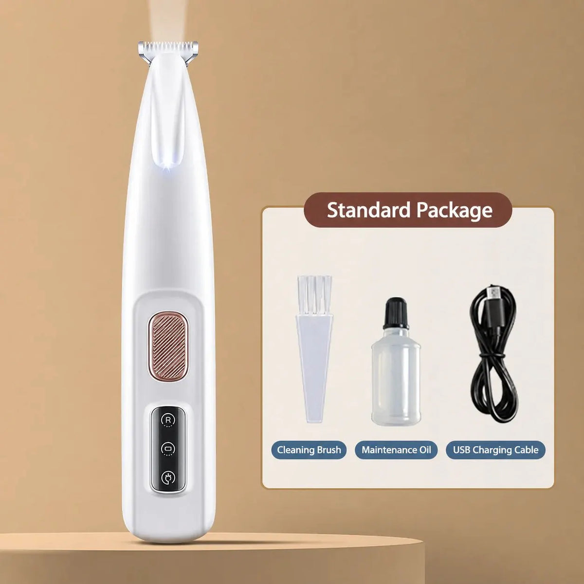 🔥HOT SALE🔥✂️🐾Precision Pet Trimmer – Safe Grooming for Paws, Eyes & Tail with LED Light