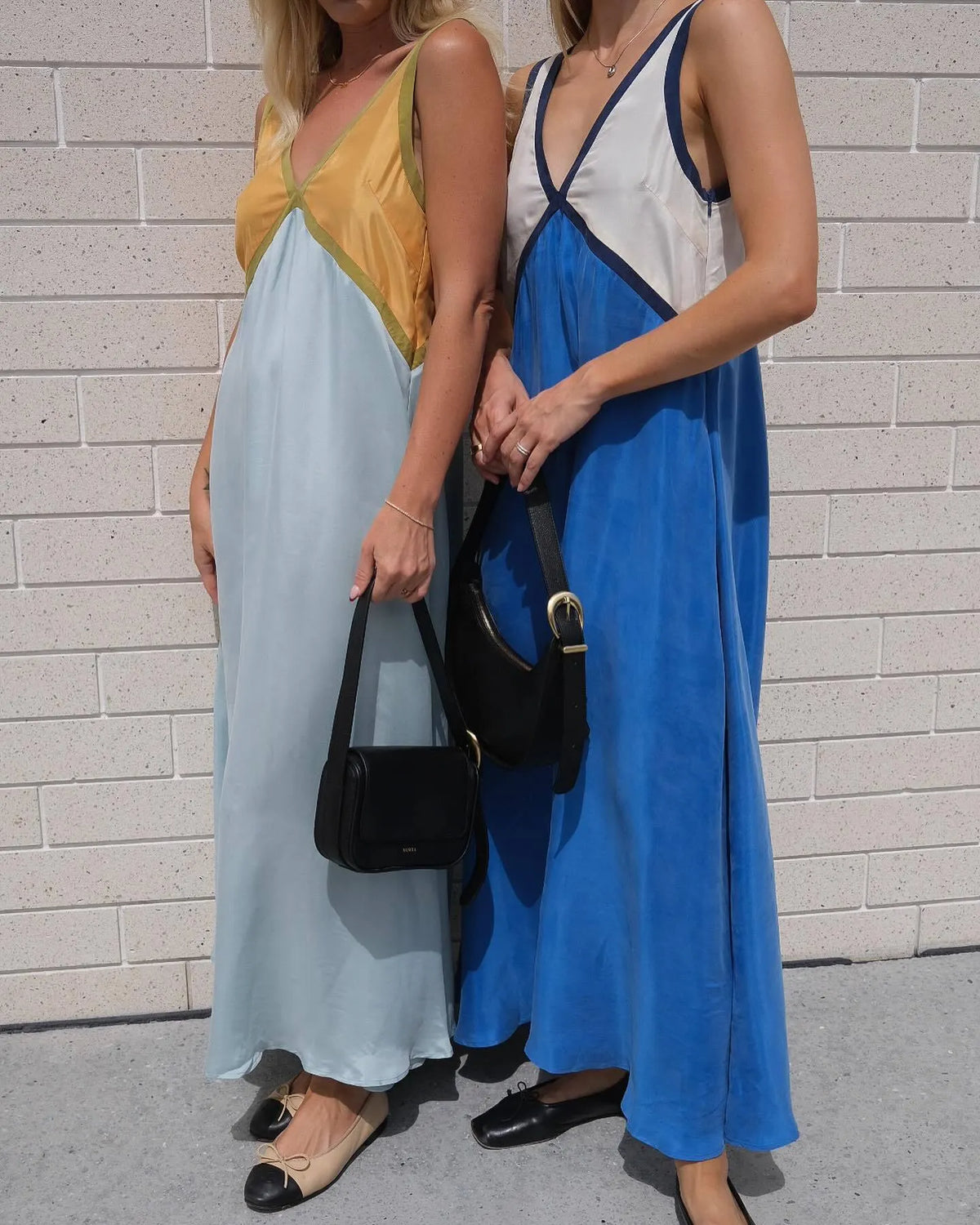 Sleeveless Colorblock Swing Dress