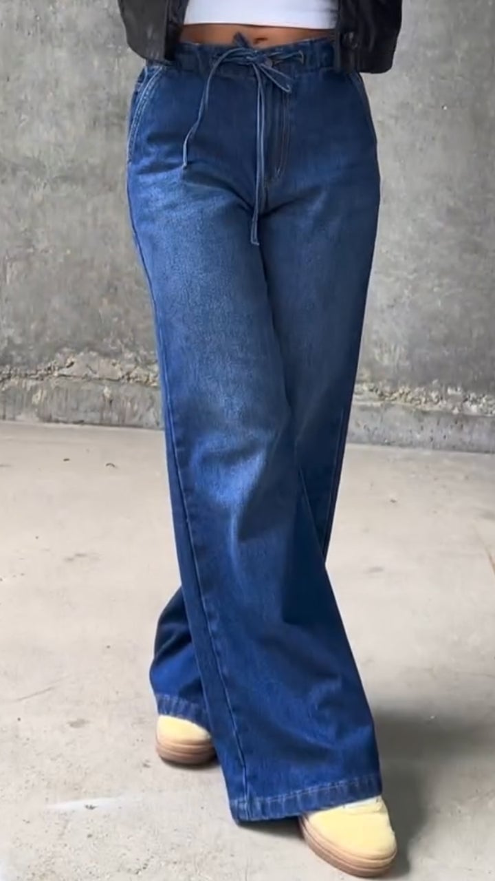 Women's Casual Tie-Front Wide-leg Jeans (BUY 2 FREE SHIPPING)