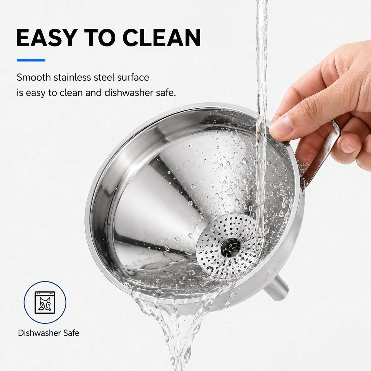 🔥HOT SALE🔥5 1/2-Inch Stainless Steel Funnel with Detachable Strainer