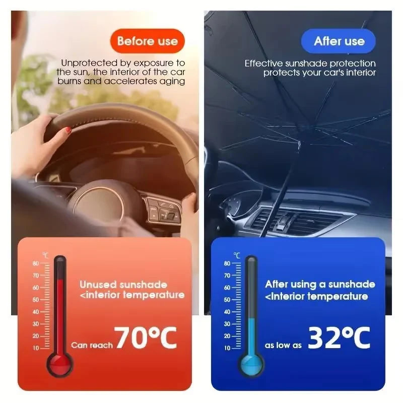 🔥HOT SALE🔥🌊2026 Summer Hot Sale-💥2026 Foldable Anti-UV Windshield Sunshade