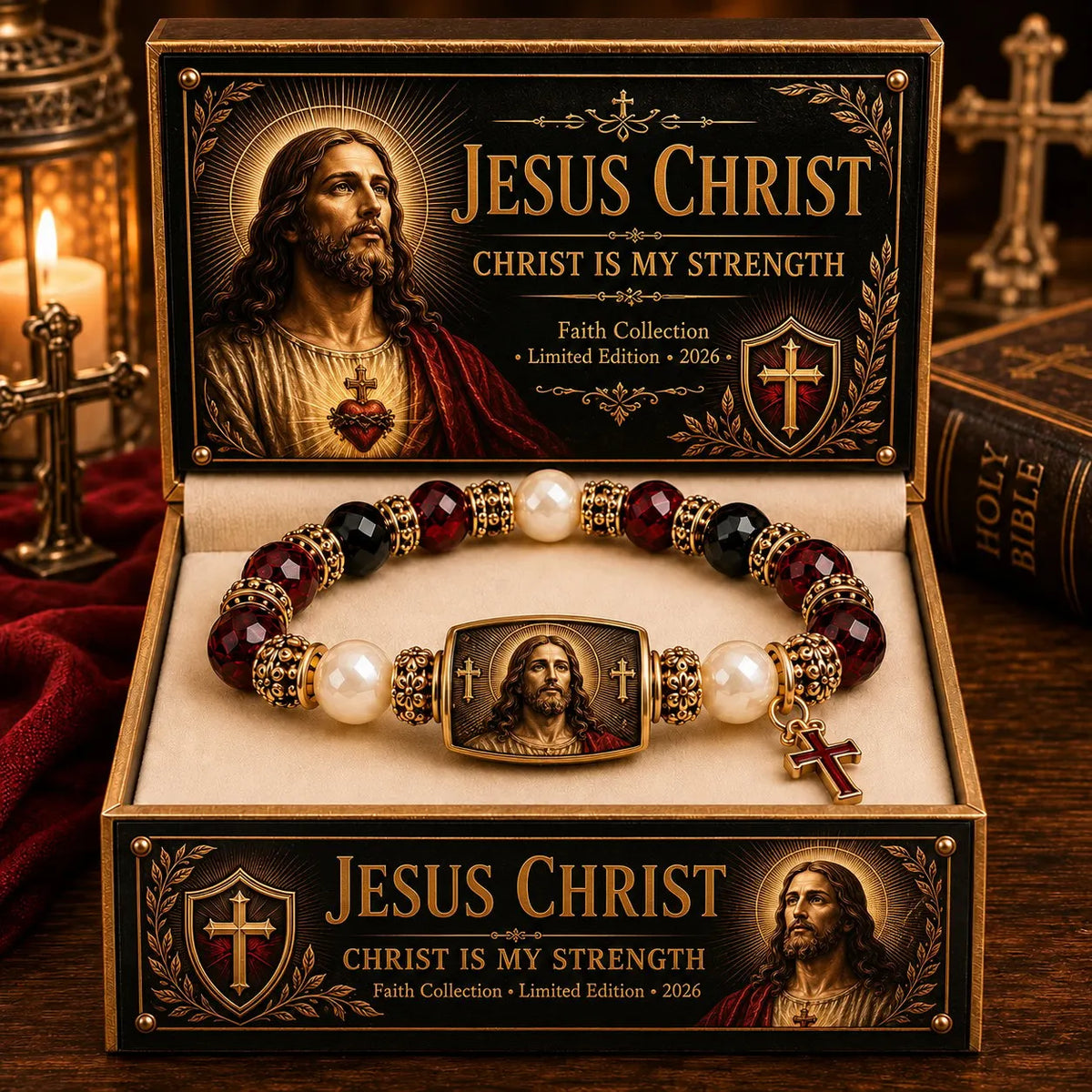 ✝️ Limited Edition Faith Bracelet Collection 2026 | 5 Sacred Designs, Comfortable Stretch Fit & Matching Devotional Gift Box 👑🕊️✨