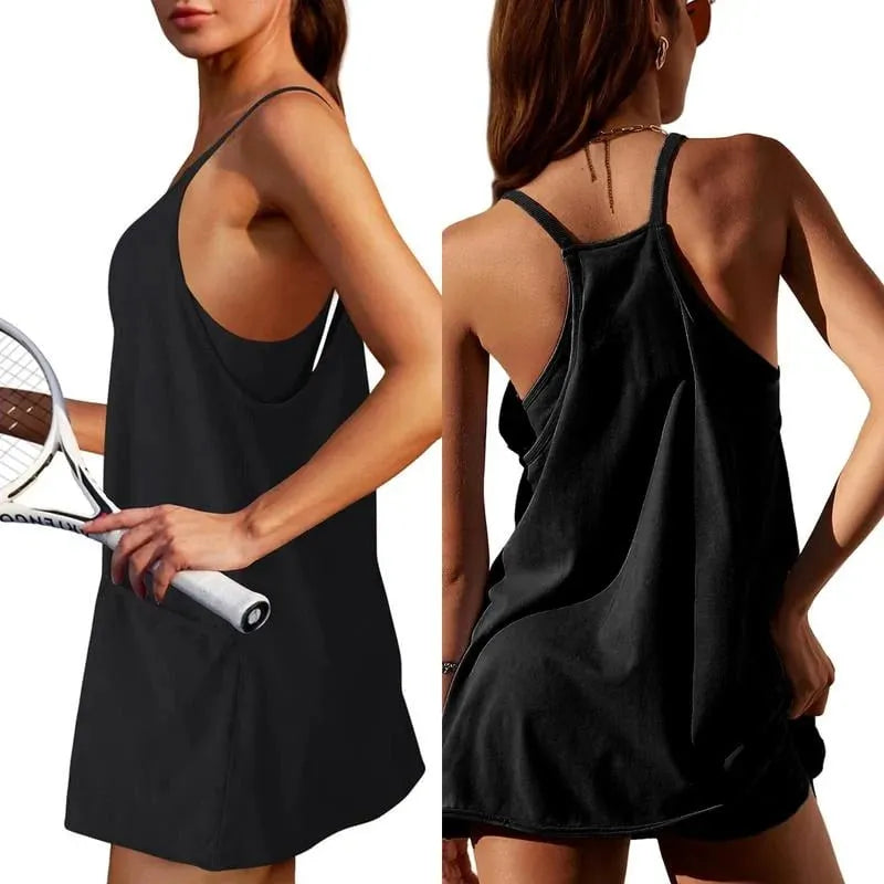 🔥Summer Sale 49% OFF💃Casual Sleeveless Mini Dress With Built-In Shorts