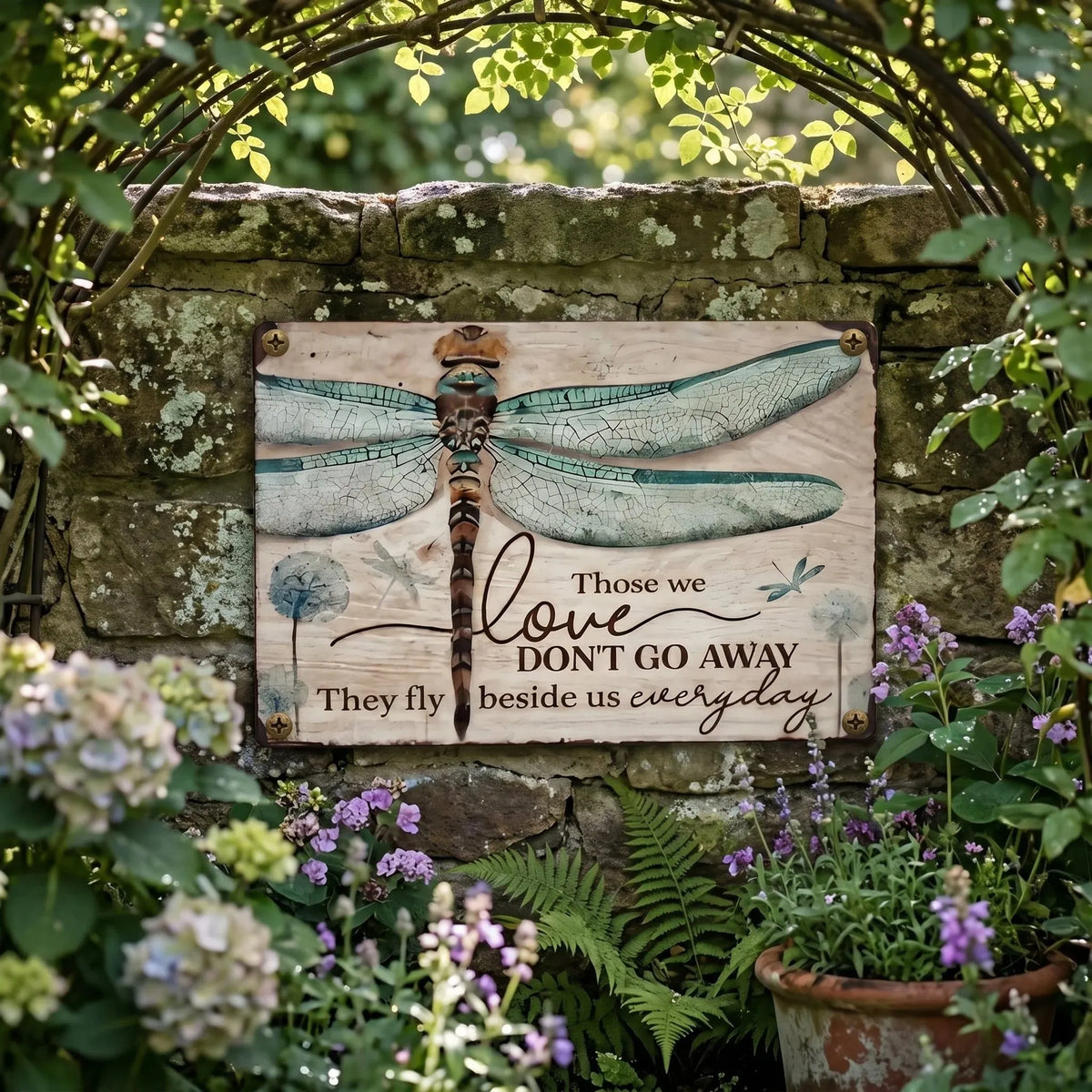 🎉 🕊️💛Dragonfly Memorial Plaque – Sympathy Gift