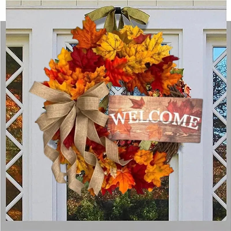 🔥Last Day 70% OFF🍁Handmade Farmhouse Fall Wreath For Front Door