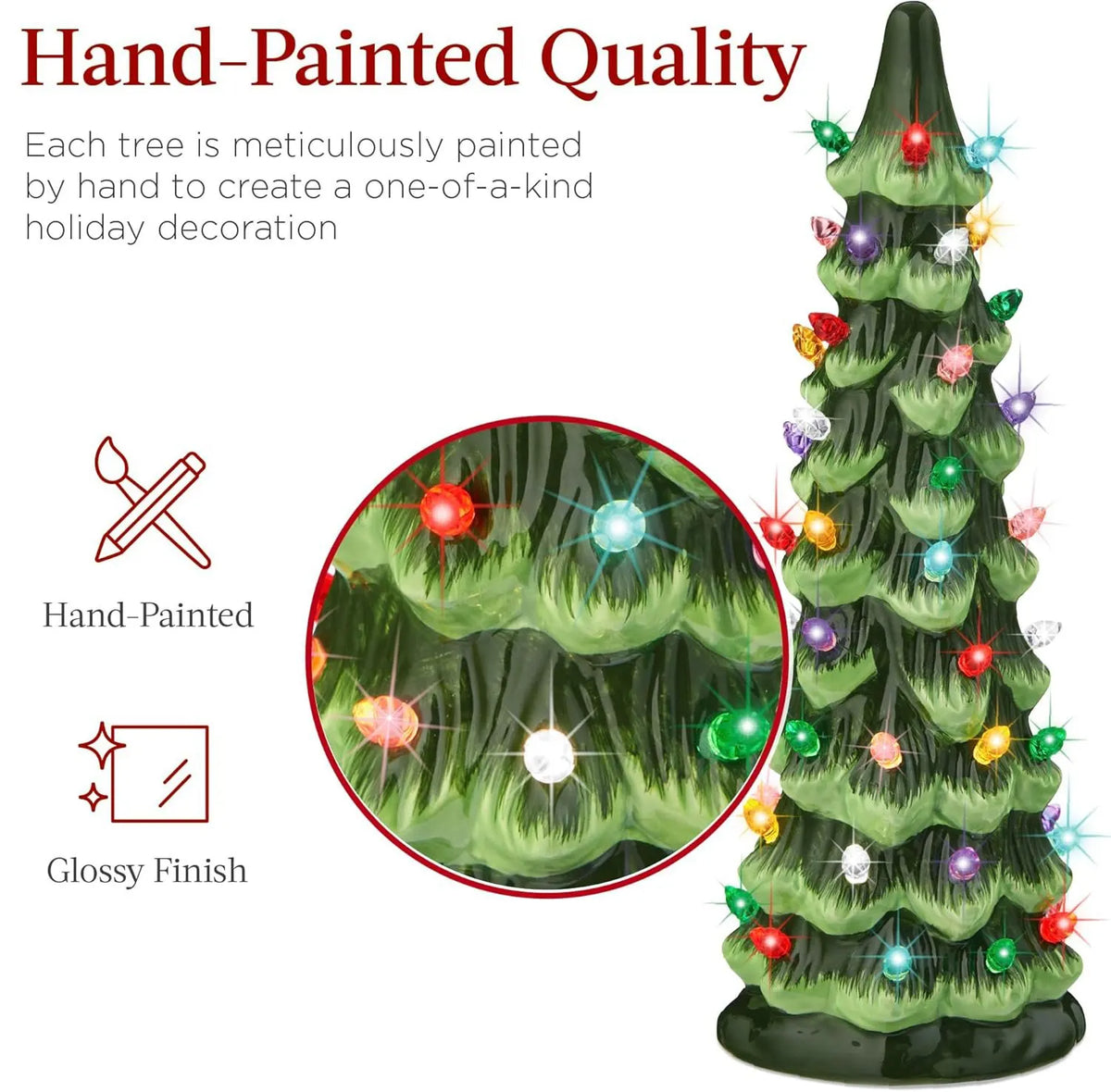 🎉🎄Retro Hand-Painted Tabletop Christmas Trees