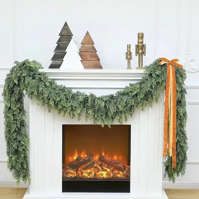 Christmas Artificial Cypress Leaf Vine Wreath🎄(1.8m)