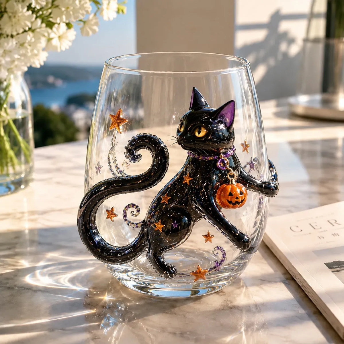 🎉🎃 3D Halloween Artisan Glassware Collection | For Magical Halloween Sips, Eye-Catching 3D Details, Luminous Festive Party Moments & Cozy Fall Home Bar Glow