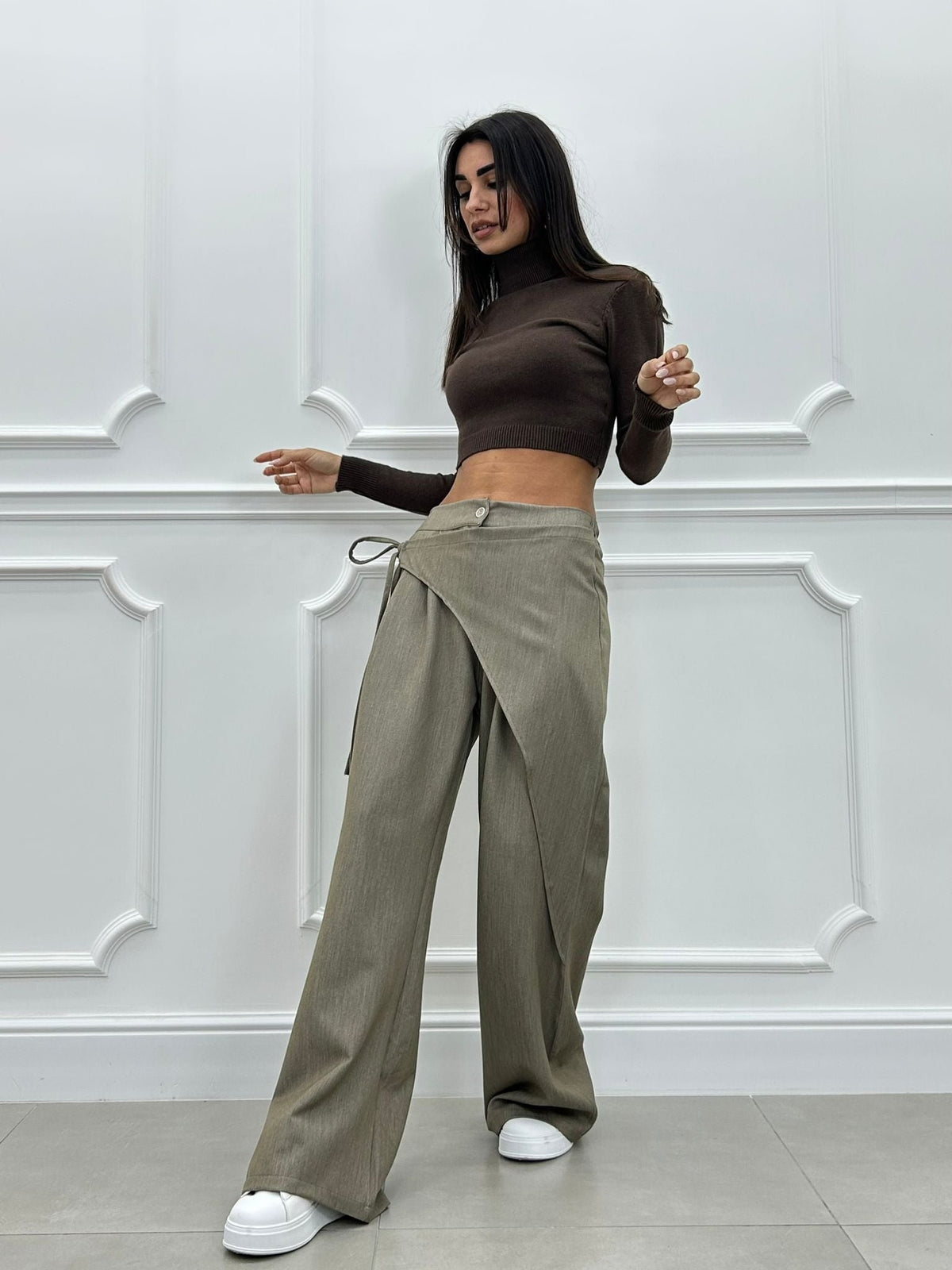 Unique Tie Waist Pants(buy 2 free shipping)
