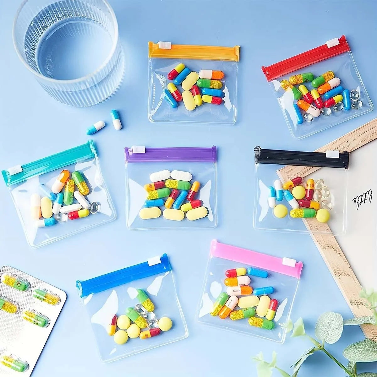 🔥Last Day 49% OFF -💊✨ Stay Organized Anywhere with Clear Zipper Pill Storage Bags