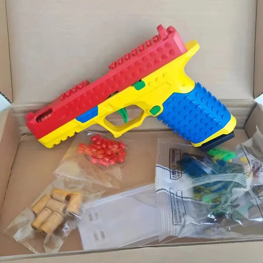 🔥 HOT SALE 🔥Building Block Shell-Ejecting Soft Bullet Toy Gun