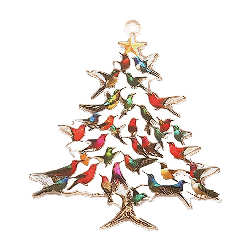Hummingbird Christmas 2D Acrylic Ornament