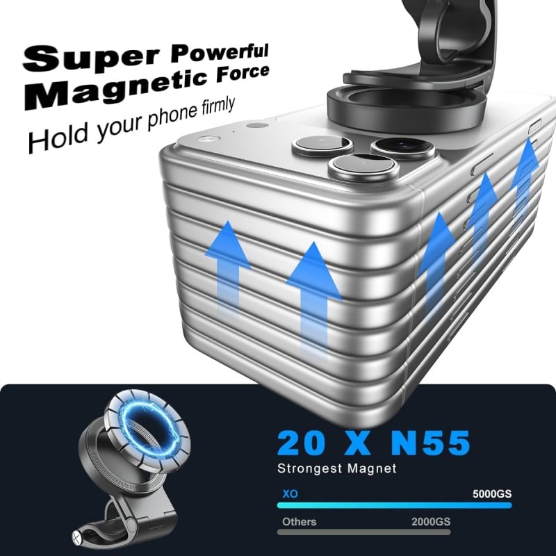 🔥HOT SALE🔥Adjustable Magnetic Car Phone Mount Clip