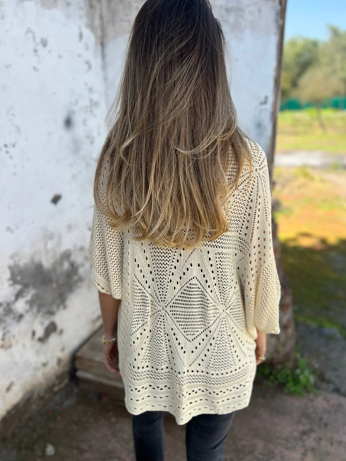 Hollow Half Sleeve Cardigan (Buy 2 Free Shipping)