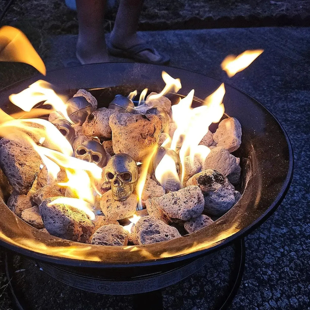 Ceramic Fireproof Fire Pit Skull 💀