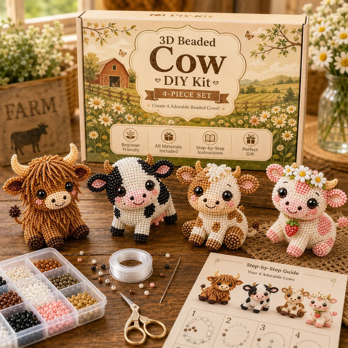 🎉✨ Creative Beaded Mini World 3D DIY Kit Collection