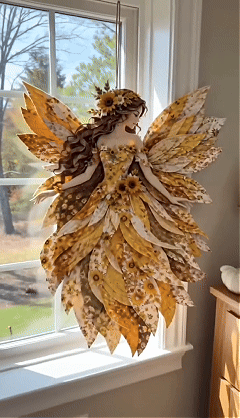 🔥HOT SALE🔥🧚‍♀️🌸 Premium Fairy Patchwork DIY Kit | High-Quality Layered Fabric with Floral Wings DIY Handmade Fantasy Wall Decor ✨15*12cm