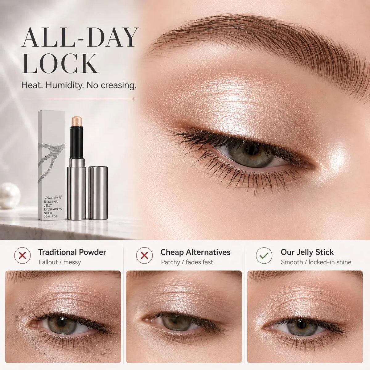 🔥 HOT SALE 🔥💧Jelly Eyeshadow Stick – Metallic Shimmer Eye Color