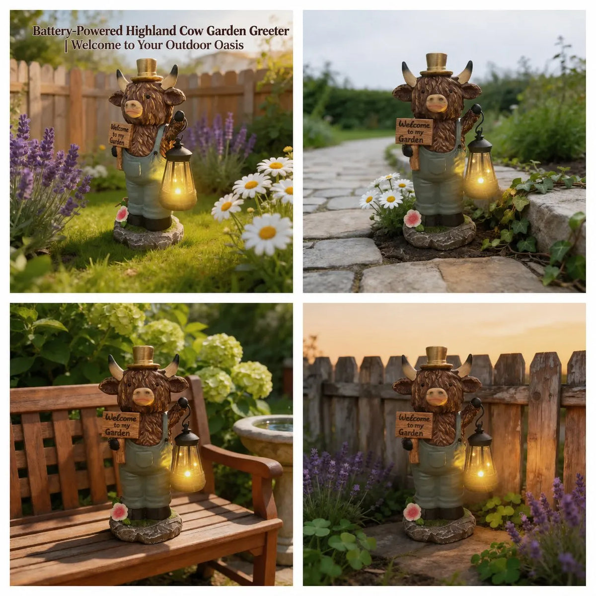 🔥HOT SALE🔥Scottish Highland Bull Garden Welcome Light