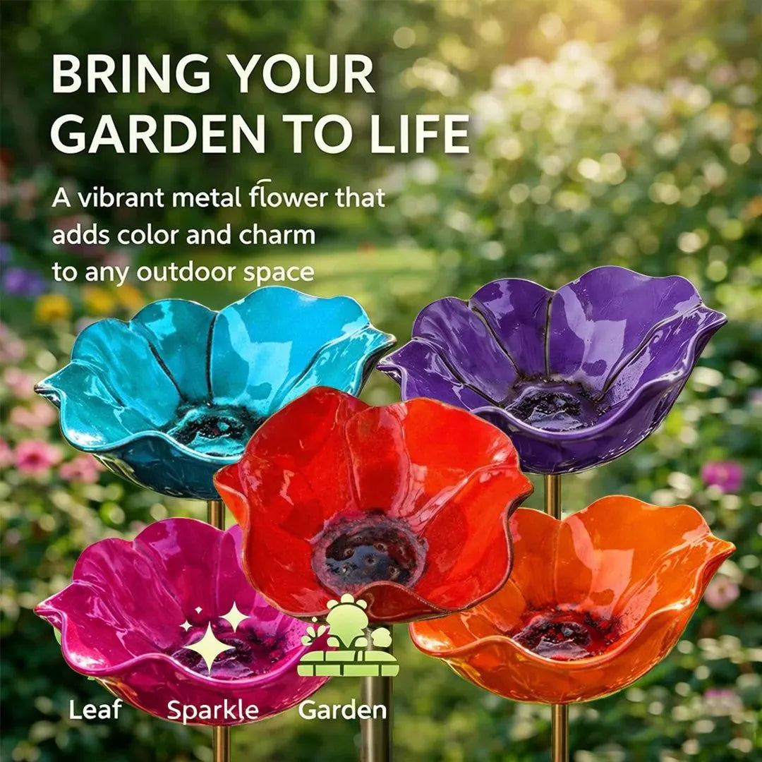 🔥HOT SALE🔥💖🎁Handmade Metal Flower Garden Stake🐦