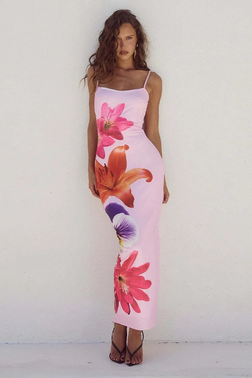 Floral Print Sexy Slim Fit Maxi Dress🌺Buy 2 Free Shipping