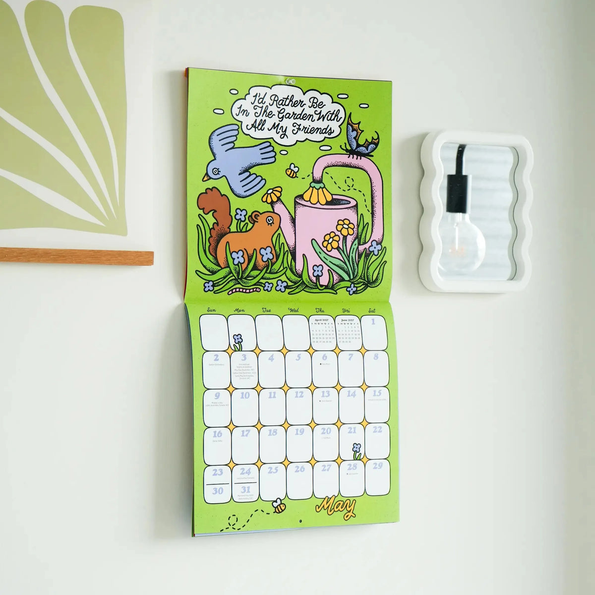 🖤📅2027 Edgy Feminine Wall Calendar – Bold Women’s Artwork with Sticker Sheet Included🌹