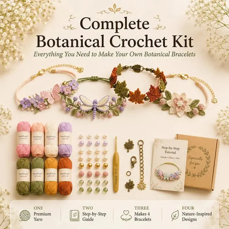 🔥HOT SALE🔥Nature-Inspired DIY Crochet Bracelet Kit