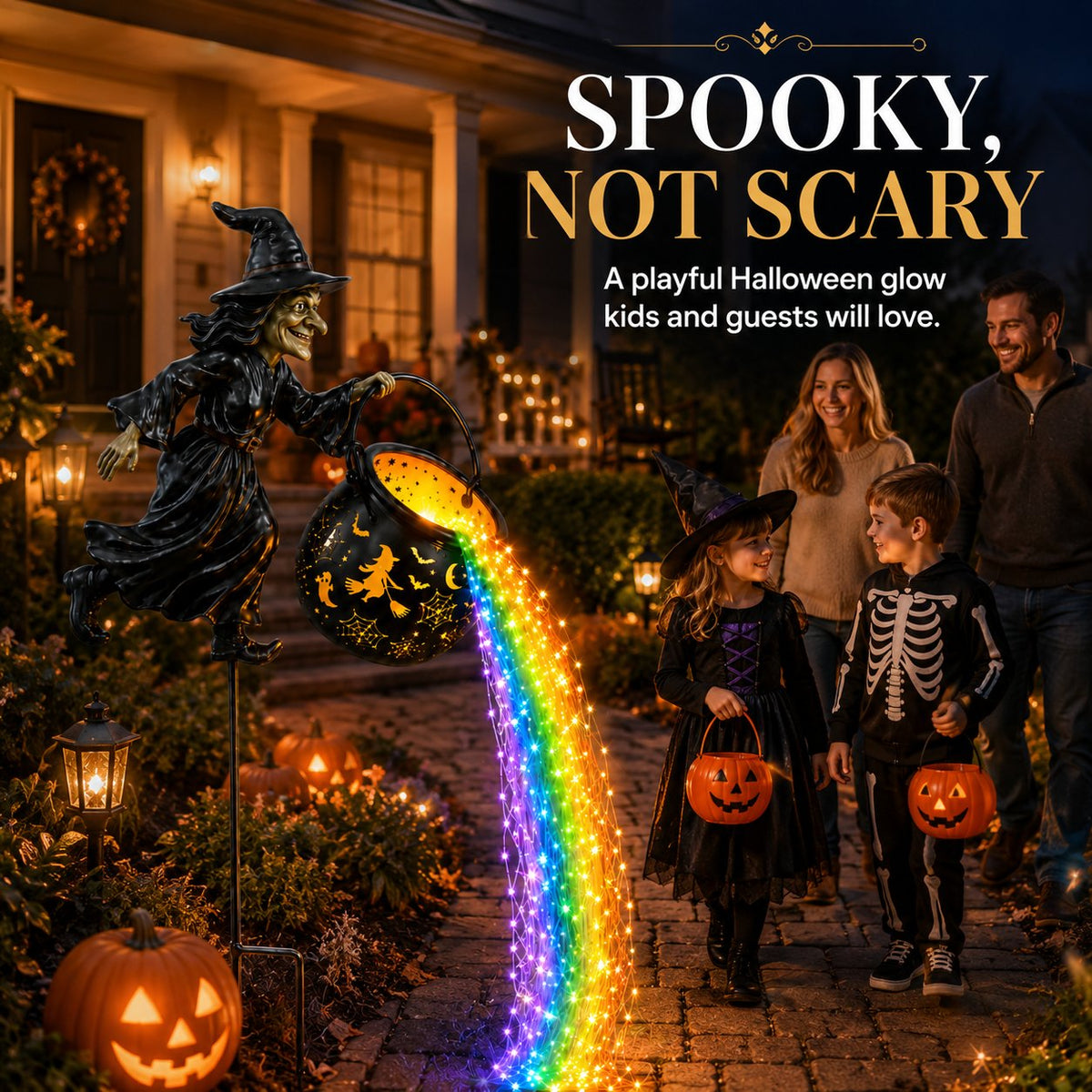 🎃🔥Hot Sale-50% OFF🔥Halloween Witch Cauldron Garden Light